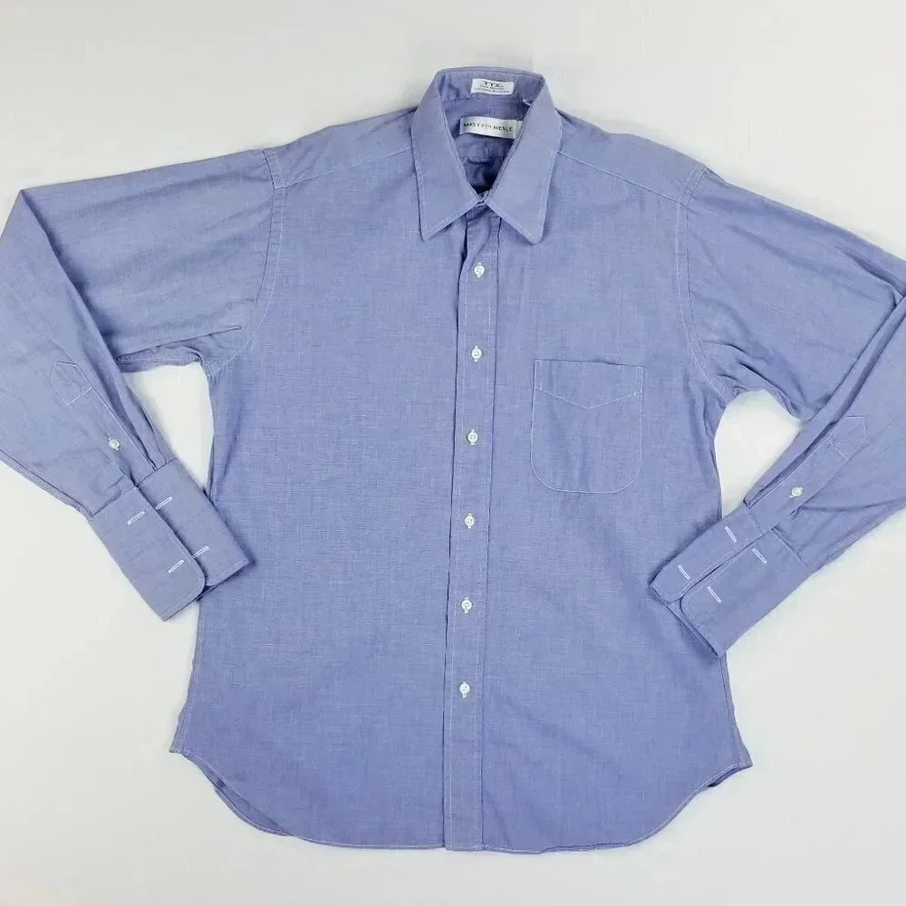 Saks Fifth Avenue Light Blue Men's Dress Shirt